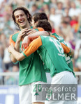 Fussball 1. Bundesliga: Bremen - Hamburg, Jubel Bremen n. 6:0