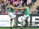 Fussball 1. Bundesliga: Bayern - Bremen, Jubel Bremen n. 1:0