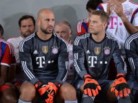 Fussball 1. Bundesliga 2014/2015: Fototermin beim FC Bayern Muenchen