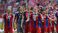 Fussball 1. Bundesliga  Deutscher Meister 14/15 FC Bayern Muenchen