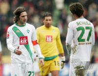 Fussball 1. Bundesliga: Leverkusen - Bremen, enttaeuschung bei Bremen