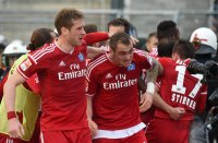 Fussball, 1. Bundesliga  Saison 2014/2015 Relegation: Karlsruher SC - Hamburger SV