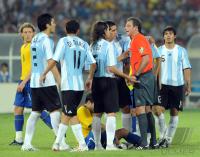 FUSSBALL  Olympia 2008   Halbfinale  Maenner   Argentinien - Brasilien