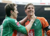 Fussball 1. Bundesliga: Bremen - Bayern, Jubel KLOSE, BOROWSKI