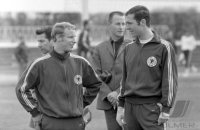 Fussball WM Qualifikation 1970: Vogts, Beckenbauer (GER)