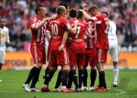 Fussball 1. Bundesliga: Ivica Olic, Arjen Robben, Franck Ribery, Thomas Mueller (v.li., FCB)