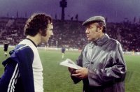 Fussball Deutschland - Jugoslawien: Beckenbauer, Schoen
