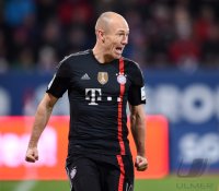 Fussball 1. Bundesliga Saison 14/15: JUBEL Arjen Robben (FC Bayern Muenchen)