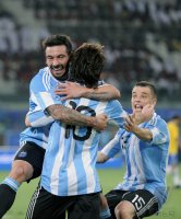 FUSSBALL INTERNATIONAL:  JUBEL Lionel MESSI (Argentinien)