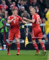 Fussball International CHL Saison 13/14: JUBEL Bastian Schweinsteiger (FC Bayern Muenchen)