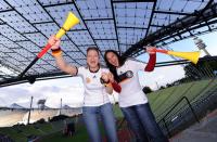 FUSSBALL WM 2010, Public Viewing im Olympiastadion MuenchenFUSSBALL WM 2010, VORRUNDE: Deutschland - Serbien