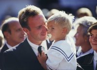 Fussball Hochzeit Markus Wasmeier: Rummenigge mit Sohn Henry