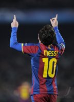 Fussball CHL  Saison 2010/2011:  JUBEL Lionel Messi (Barca)
