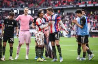 Fussball 1. Bundesliga  Saison  2025/2026  28. Spieltag SC Freiburg - FC Bayern Muenchen