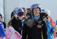SKI Weltcup  Damen  ST.Moritz;  RIESCH (GER) und VONN (USA)