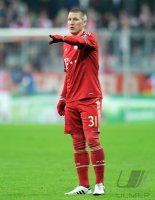 Fussball CHL  Saison 2011/2012:  Bastian Schweinsteiger (FC Bayern Muenchen)