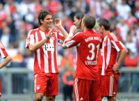 Fussball 1. Bundesliga: Mario Gomez, Bastian Schweinsteiger (v. li., FCB)