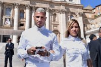 Fussballer Ricardo Quaresma (Portugal) in Rom bei der Generalaudienz von Papst Franziskus I.