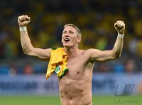FUSSBALL WM 2014, HALBFINALE: JUBEL; Bastian Schweinsteiger (Deutschland)