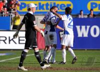 2. Fussball Bundesliga: JUBEL Gardar Johannsson, Helgi Danielsson (Rostock)