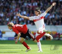 FUSSBALL  1. BUNDESLIGA  09/10    VfB Stuttgart - Bayer Leverkusen