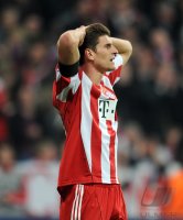 Fussball CHL  Saison 2010/2011: Mario Gomez (FC Bayern Muenchen)