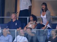 FUSSBALL  1. BUNDESLIGA:  Boris Becker mit Frau Lilly und  Franziska van Almsick