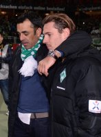 Fussball 1. Bundesliga 13/14:  JUBEL Trainer Robin Dutt (SV Werder Bremen)