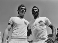 Fussball  Beckenbauer, Pele (Cosmos New York)