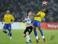 FUSSBALL  Olympia 2008   Halbfinale  Maenner   Argentinien - Brasilien