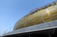 Fussball International EM 2012 : Uebersicht der PGE Arena , EM Stadion von Danzig