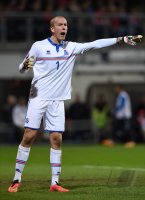Fussball EM 2016 Quali: Torwart Hannes Halldorsson (Island)