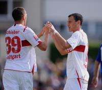 Fussball 1. Bundesliga   Schieber und  Gebhart  (VfB Stuttgart)