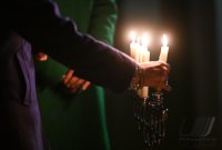 Juedisches Lichterfest; Solidarit&Atilde;&curren;tsbekundung des Rexinger Synagogenvereins