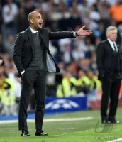 Fussball International CHL Saison 13/14: Trainer Pep Guardiola (FC Bayern Muenchen)