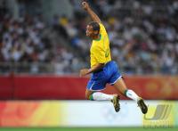 FUSSBALL  Olympia 2008   Viertelfinale  Maenner   Brasilien - Kamerun