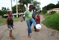 Fussball im Armenviertel Umlazi bei Durban
