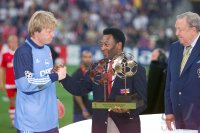 FUSSBALL CHAMPIONSLEAGUE FINALE 2000/2001:  Torwart Oliver Kahn (FC Bayern Muenchen)
