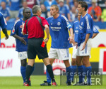 FUSSBALL 1. Bundesliga  Schalke - Dortmund, Rot f. ASAMOAH