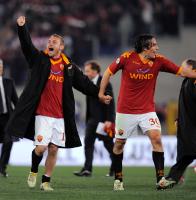 FUSSBALL SERIE A: Daniele De Rossi, Luca Toni (v. li., AS Rom)
