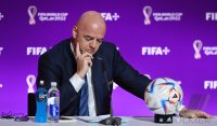 FUSSBALL WM 2022 Eroeffnung Pressekonferenz: FIFA Praesident Gianni Infantino (Schweiz)