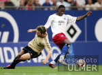 Fussball 1. Bundesliga: Hamburg - Bayern, Zweikampf