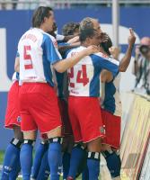 Fussball 1. Bundesliga: Hamburg - Bremen, Jubel Hamburg