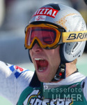 Ski Weltcup Flachau Riesentorlauf Herren - Jubel von Sieger Raich (AUT)