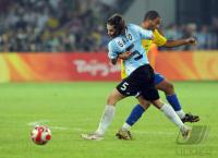FUSSBALL  Olympia 2008   Halbfinale  Maenner   Argentinien - Brasilien