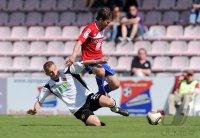 Fussball 3. Bundesliga : Michael Stahl (li, TuS Koblenz) gegen Robert Zillner (re, Unterhaching)