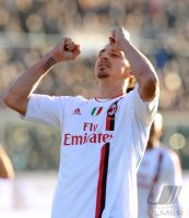FUSSBALL SERIE A:  Jubel Zlatan Ibrahimovic (AC Mailand)
