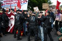 Gegendemo zum Streitgespraech OB Palmer und AfD Landesvorsitzender Frohnmaier in Tuebingen
