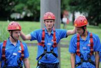 Fussball  SV Stuttgarter Kickers  im Hochseilpark