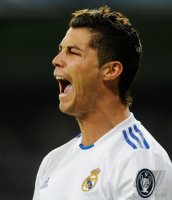 Fussball Champions League  Saison 2010/2011: JUBEL  Cristiano RONALDO  (Real Madrid)